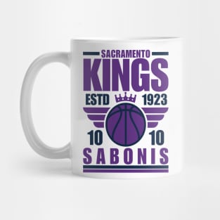 Sacramento Kings Sabonis 10 Basketball Retro Mug